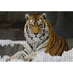 Sibirya Kaplanı Puzzle Yapboz Mdf Ahşap 1000 Parça