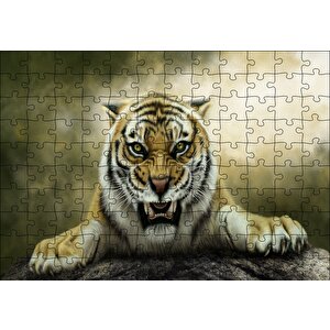 Kükreyen Kaplan Artwork Puzzle Yapboz Mdf Ahşap 120 Parça