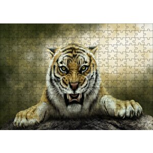 Kükreyen Kaplan Artwork Puzzle Yapboz Mdf Ahşap 255 Parça