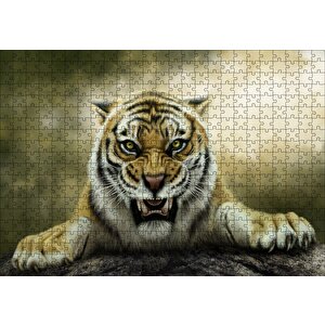 Kükreyen Kaplan Artwork Puzzle Yapboz Mdf Ahşap 500 Parça