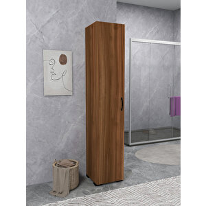 Tek Kapaklı 5 Raflı Çok Amaçlı Banyo Mutfak Kiler Dolabı Tek Kapılı Beyaz Erzak Dolabı