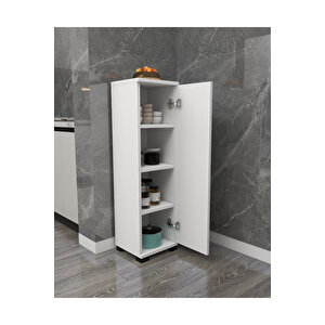 Çok Amaçlı Tek Kapaklı Mini Dolap Erzak Dolabı Banyo Dolabı