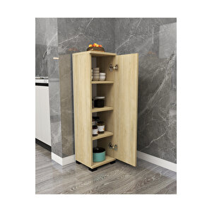 Çok Amaçlı Tek Kapaklı Mini Dolap Erzak Dolabı Banyo Dolabı