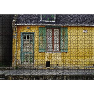 Nostaljik Ev Puzzle Yapboz Mdf Ahşap 1000 Parça