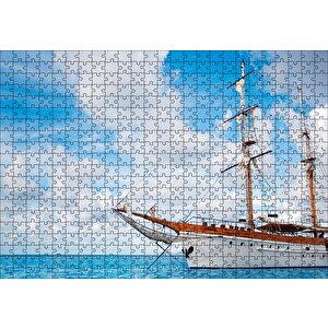 Demirleyen Yelkenli Tekne Puzzle Yapboz Mdf Ahşap 500 Parça
