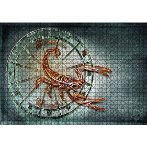 Akrep Burcu Sembo Astroloji Puzzle Yapboz Mdf Ahşap 1000 Parça