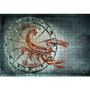 Akrep Burcu Sembo Astroloji Puzzle Yapboz Mdf Ahşap 500 Parça