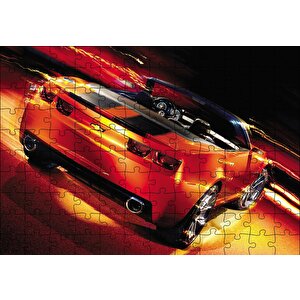 Kırmızı Spor Otomobil Puzzle Yapboz Mdf Ahşap 120 Parça