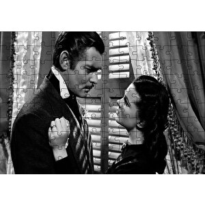 Gone With The Wind Film Afişi Puzzle Yapboz Mdf Ahşap 120 Parça