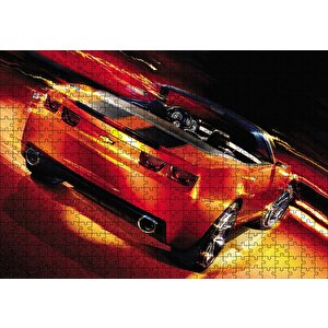 Kırmızı Spor Otomobil Puzzle Yapboz Mdf Ahşap 500 Parça
