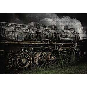 Nostaljik Buharlı Tren Puzzle Yapboz Mdf Ahşap 255 Parça