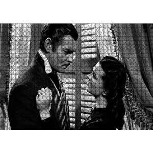 Gone With The Wind Film Afişi Puzzle Yapboz Mdf Ahşap 1000 Parça