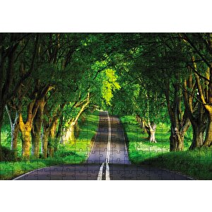 Ağaçlar Ve Yol Puzzle Yapboz Mdf Ahşap 255 Parça