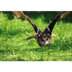 Doğada Üçan Baykuş Puzzle Yapboz Mdf Ahşap 120 Parça