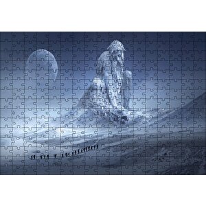 Fantastik Heykel Ve Dağcılar Puzzle Yapboz Mdf Ahşap 255 Parça