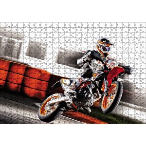 Kros Motor Yarışı Puzzle Yapboz Mdf Ahşap 500 Parça