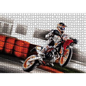 Kros Motor Yarışı Puzzle Yapboz Mdf Ahşap 1000 Parça
