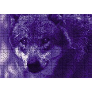 Mavi Kurt Fantastik Puzzle Yapboz Mdf Ahşap 500 Parça