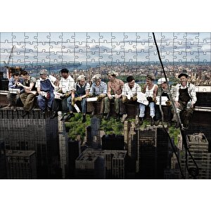 Göktelende Öğle Yemeği Puzzle Yapboz Mdf Ahşap 255 Parça