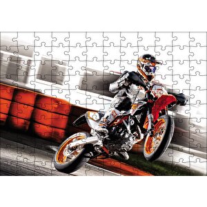 Kros Motor Yarışı Puzzle Yapboz Mdf Ahşap 120 Parça