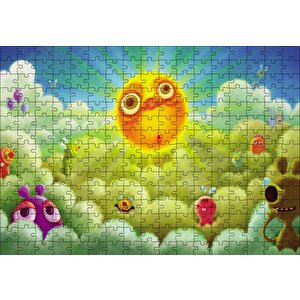 Çizgi Film Sahnesi Puzzle Yapboz Mdf Ahşap 255 Parça
