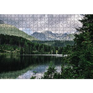 Göl Orman Dağ Puzzle Yapboz Mdf Ahşap 500 Parça