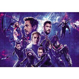 Avengers Tüm Kahramanlar Bir Arada Puzzle Yapboz Mdf Ahşap 255 Parça