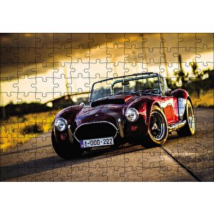 Klasik Bordo Otomobil Puzzle Yapboz Mdf Ahşap 120 Parça