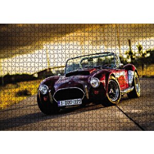 Klasik Bordo Otomobil Puzzle Yapboz Mdf Ahşap 1000 Parça