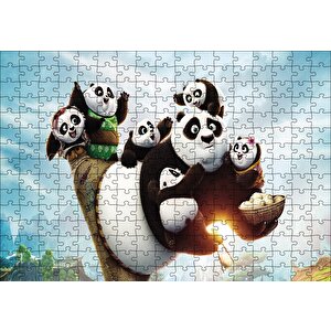 Kungfu Panda Ailesi Puzzle Yapboz Mdf Ahşap 255 Parça