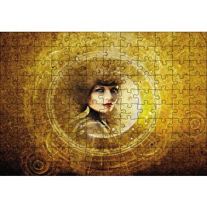 Gotik Fantezi Karanlık Steampunk Portre Puzzle Yapboz Mdf Ahşap 120 Parça