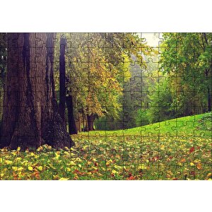 Orman Ve Çimler Doğa Puzzle Yapboz Mdf Ahşap 120 Parça