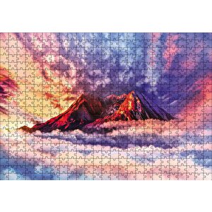 Bulutlar Arasındaki Dağ Puzzle Yapboz Mdf Ahşap 500 Parça