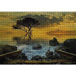 Rüya Gün Batımı Su Puzzle Yapboz Mdf Ahşap 1000 Parça