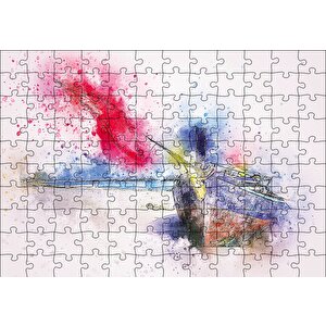 Suluboya Sandal Puzzle Yapboz Mdf Ahşap 120 Parça