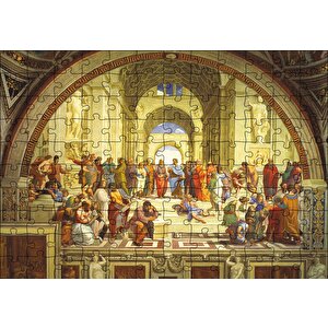 Atina Okulu Puzzle Yapboz Mdf Ahşap 120 Parça