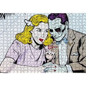 Romantik Çizgi Romanlar Puzzle Yapboz Mdf Ahşap 500 Parça
