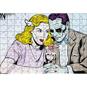 Romantik Çizgi Romanlar Puzzle Yapboz Mdf Ahşap 120 Parça