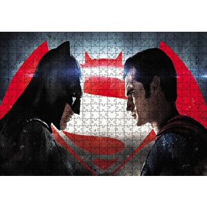 Batman Vs Superman Karşılaşması Puzzle Yapboz Mdf Ahşap 500 Parça
