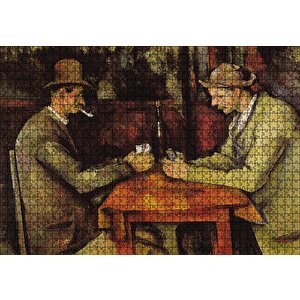 Kagit Oynayanlar Paul Cezanne Puzzle Yapboz Mdf Ahşap 1000 Parça