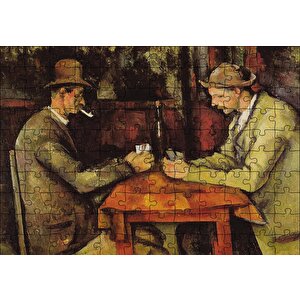 Kagit Oynayanlar Paul Cezanne Puzzle Yapboz Mdf Ahşap 120 Parça