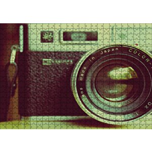 Antika Fotoğraf Makinası Puzzle Yapboz Mdf Ahşap 500 Parça