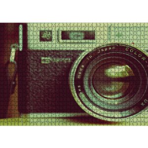 Antika Fotoğraf Makinası Puzzle Yapboz Mdf Ahşap 1000 Parça