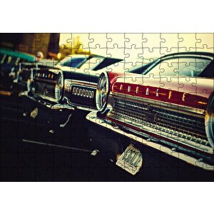 Klasik Arabalar Puzzle Yapboz Mdf Ahşap 120 Parça