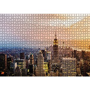 New York Şehri Puzzle Yapboz Mdf Ahşap 1000 Parça