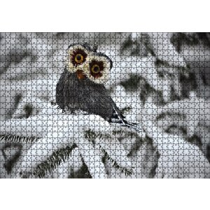 Karda Baykuş Puzzle Yapboz Mdf Ahşap 1000 Parça