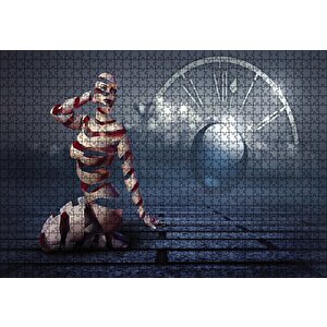 Dilimli Kadın Figüri Zaman Puzzle Yapboz Mdf Ahşap 1000 Parça