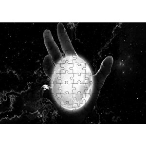Evrende Avuç İçinde Dünya Puzzle Yapboz Mdf Ahşap 120 Parça