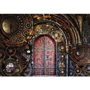 Dişliler Piriç Kapı Zaman Puzzle Yapboz Mdf Ahşap 255 Parça