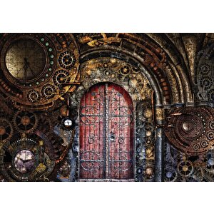 Dişliler Piriç Kapı Zaman Puzzle Yapboz Mdf Ahşap 500 Parça